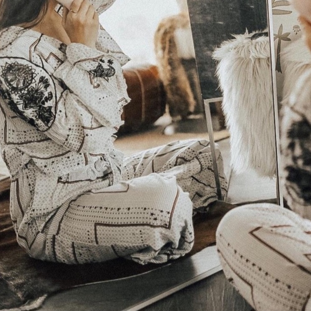 FREE PEOPLE 2pc Stairway To The Moon Set Outfit M - Picture 5 of 12